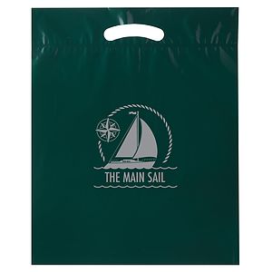 9X13X2 Custom Fold Over Die Cut Bag - LOW MINIMUM 