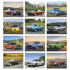 13 Month Muscle  Thunder Car Wall Calendar
