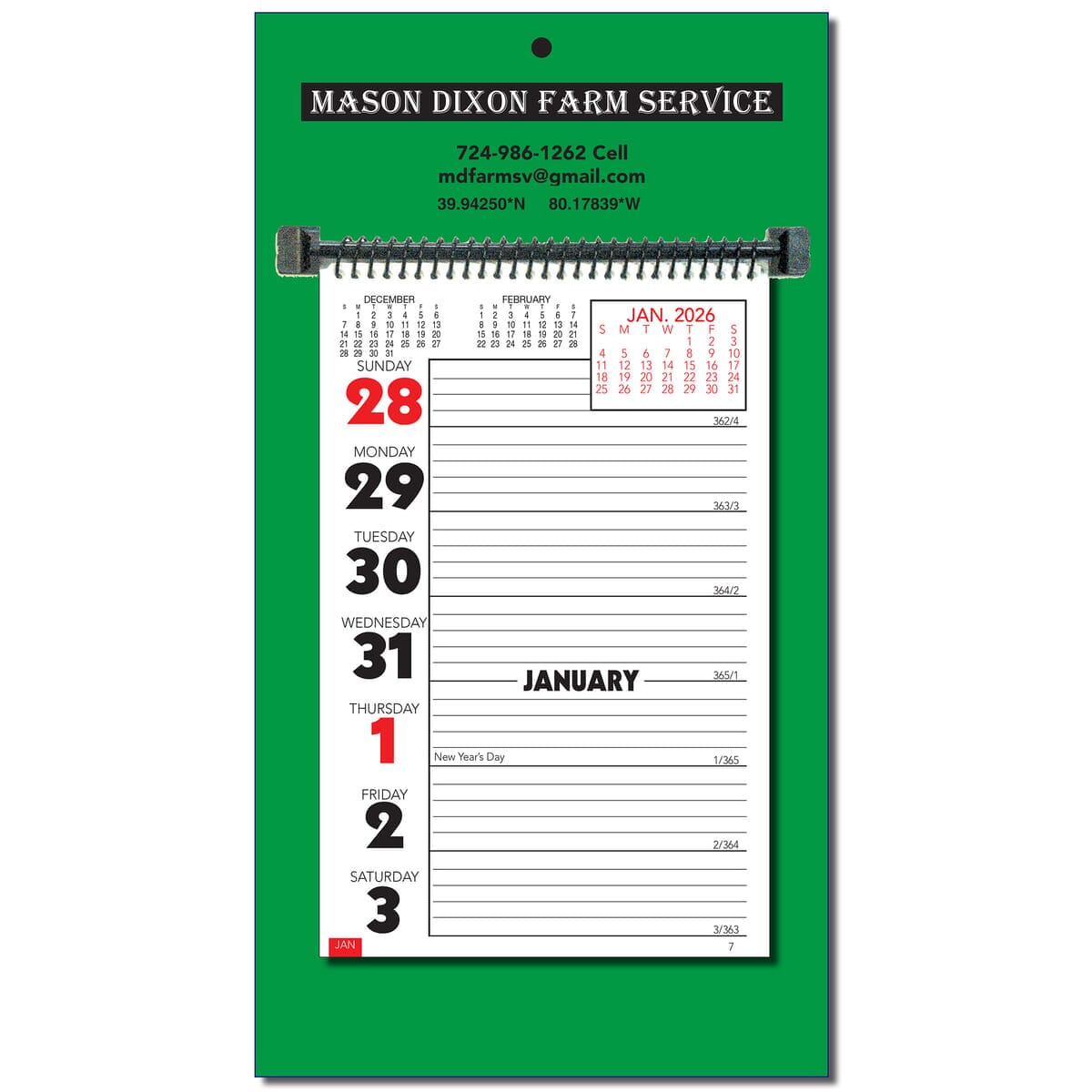 Almanac Weekly Memo Wall Calendar (PMS Match)