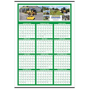 Huge Full Color Year View Wall Calendar