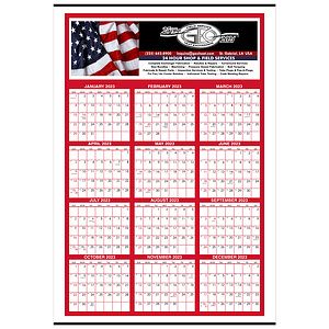 Huge Full Color Year View Wall Calendar