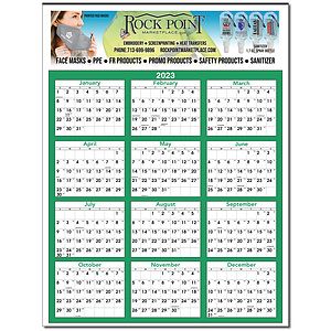Full Color Yearly View Wall Calendar