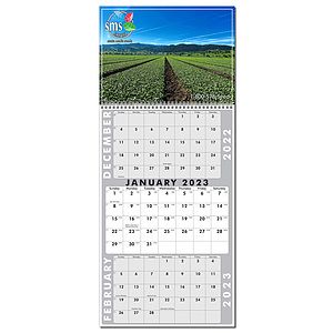 3 Month View full Color Wall Calendar