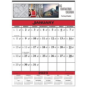 Economy Contractor 12 Sheet Wall Calendar - Full Color
