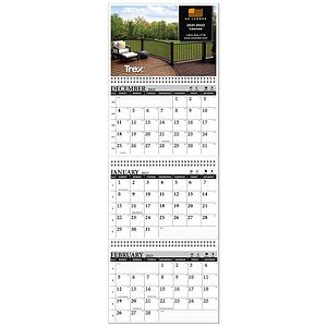 3 Month View Budget Full Color Wall Calendar
