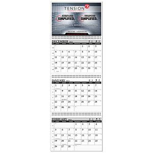 3 Month View Budget Full Color Wall Calendar