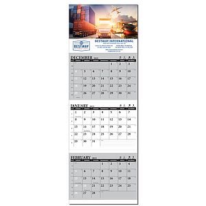 3 Month View Full Color Wall Calendar