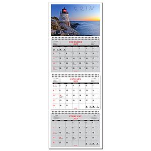 3 Monthly View Wall Calendar w/Individual Names
