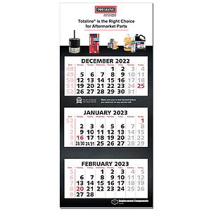 3 Month to View Wall Calendar