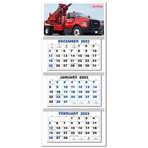 3 Month View Wall Calendar
