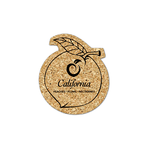 Peach Cork Coaster 4PC