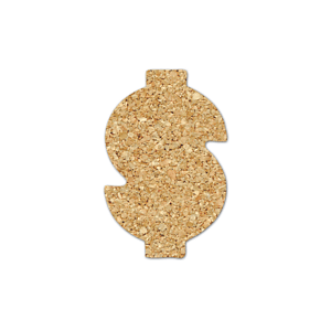 Dollar Sign Cork Coaster