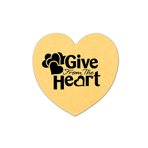 6" Heart Compressed Sponge