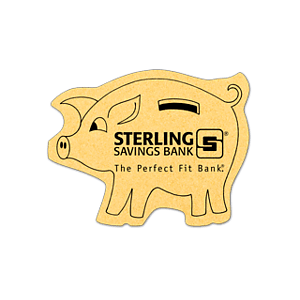 6" Piggy Bank Compressed Sponge