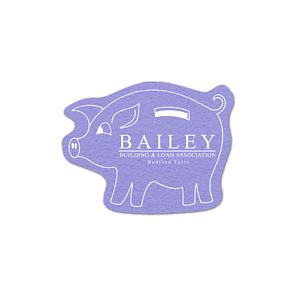Piggy Bank Shammy Coaster