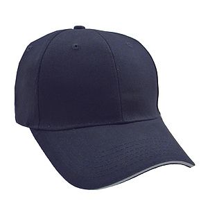 Brushed Cotton Twill Cap w/Sandwich Bill