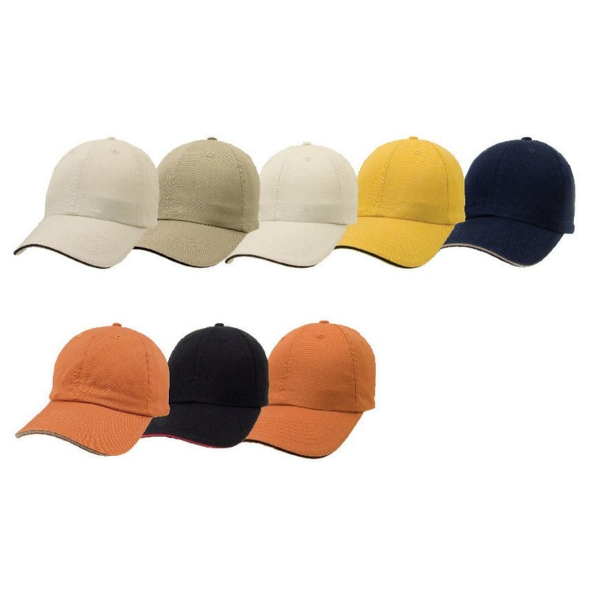 Unconstructed Chino Washed Cotton Twill Sandwich Cap