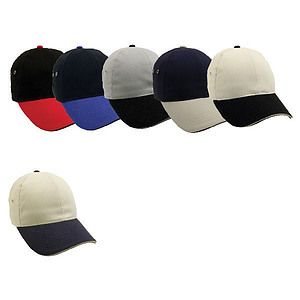 Constructed Lightweight Brushed 2-Tone Cotton Twill Sandwich Cap