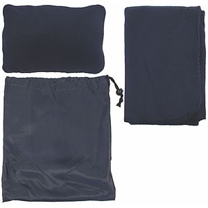 Fleece Blanket/Pillow All-in-1 Travel Set w/Nylon Bag
