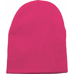 Short Knit Beanie Hat