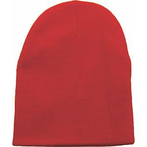 Short Knit Beanie Hat