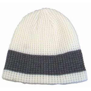 2-Tone Big Bear Wide Stripe Eco Beanie