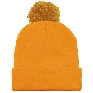 Long Knit Beanie w/Pom