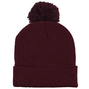 Long Knit Beanie w/Pom
