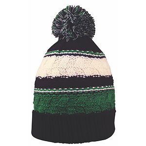 Striped Team Pom Beanie
