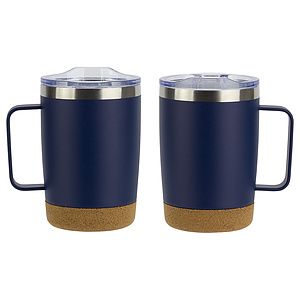 Sapora 12 oz Vacuum Insulated Stainless Steel Mug with Cork Base