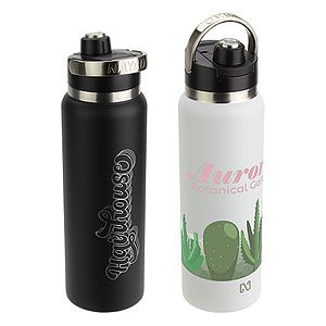NAYAD® Traveler 40 oz Stainless Double-wall Vacuum Insulated Bottle with Twist-Top Spout