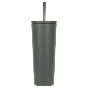 Bradford 24 oz Vacuum Insulated Stainless Steel Tumbler with Straw