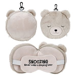Comfort Pals Bear 2-in-1 Pillow Sleep Mask