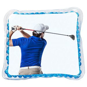 Golfer Square Aqua Pearls HotCold Pack