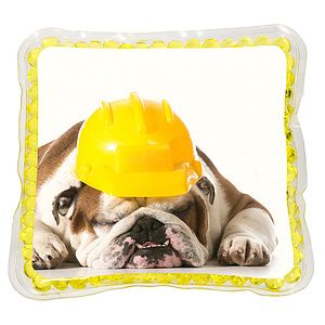 Napping Dog Square Aqua Pearls HotCold Pack