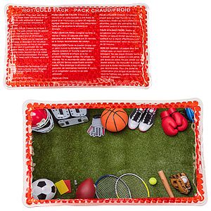 Team Sports Large Rectangle Aqua Pearls HotCold Pack