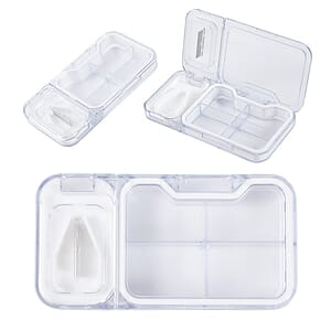 Cache 4-Compartment Pill Box with Tablet Cutter