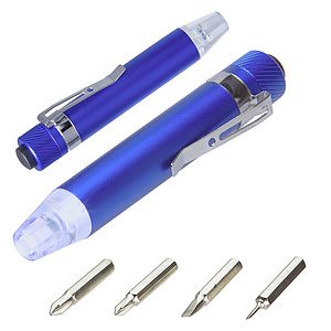 Quick-Reach 4-Bit Screwdriver Set with Light