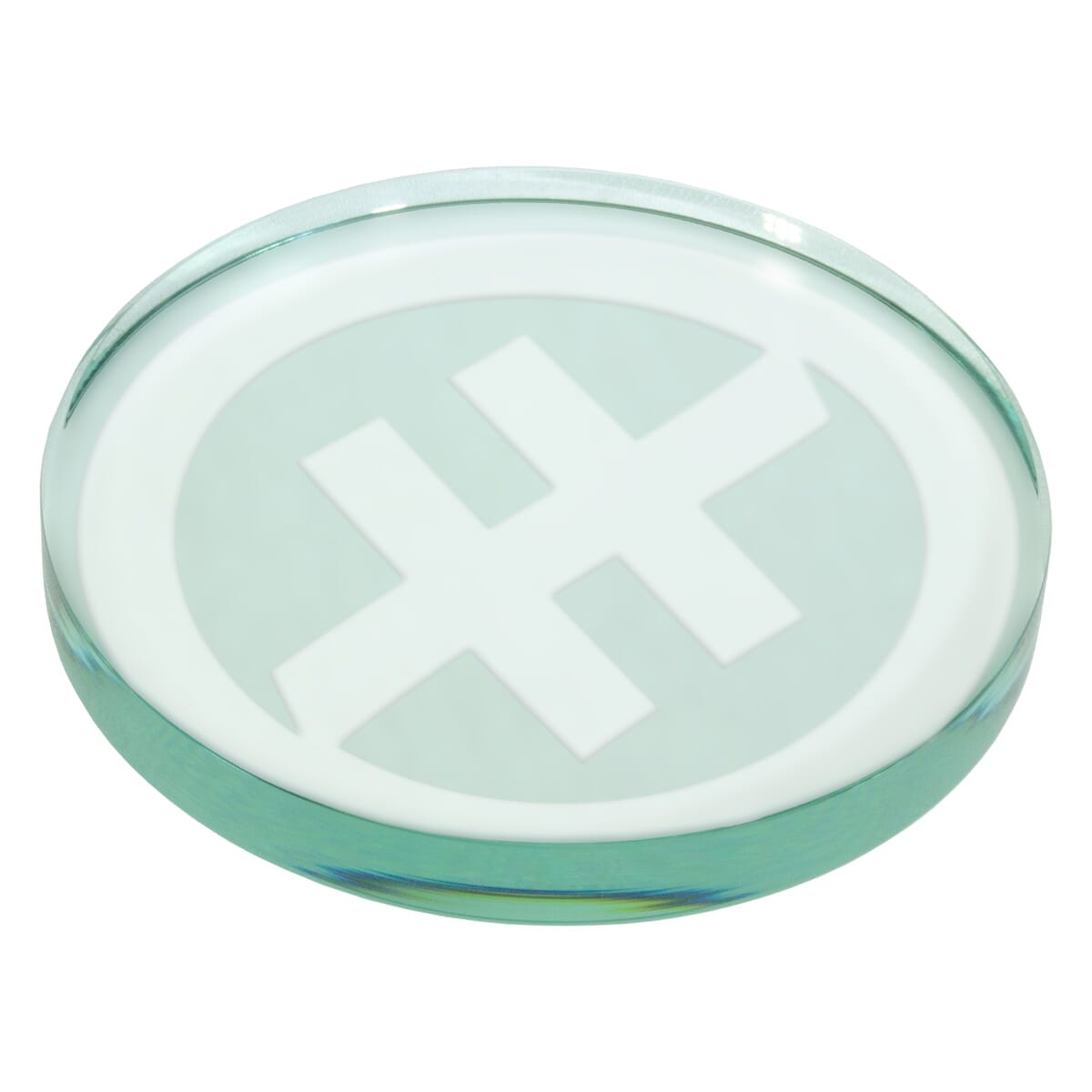 4" Crystal Halo Self Paperweight Award Jade