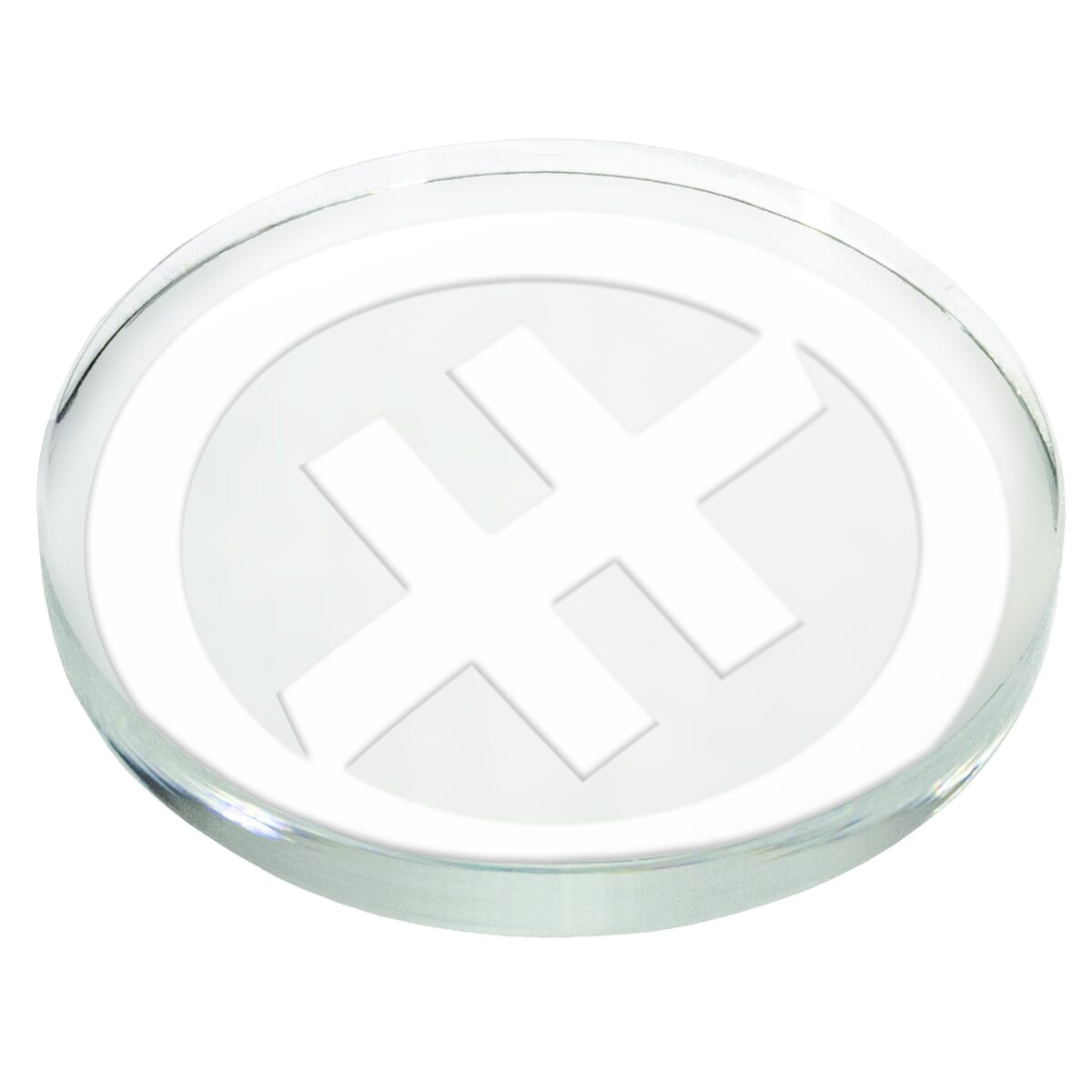 4" Crystal Halo Self Paperweight Award Clear