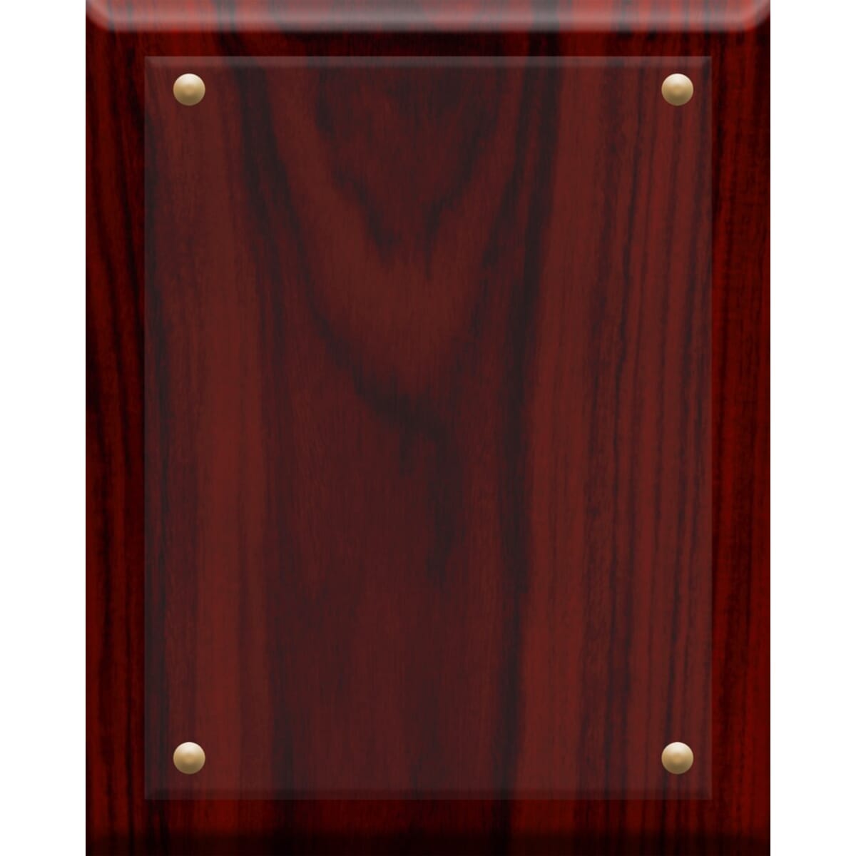 Crystal and Rosewood Finished Plaque (8"x10")