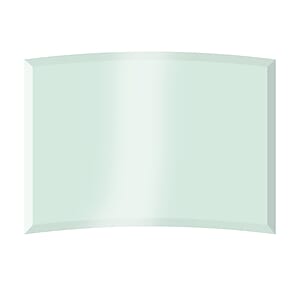 10" Jade Crystal Crescent Award (10"x7")