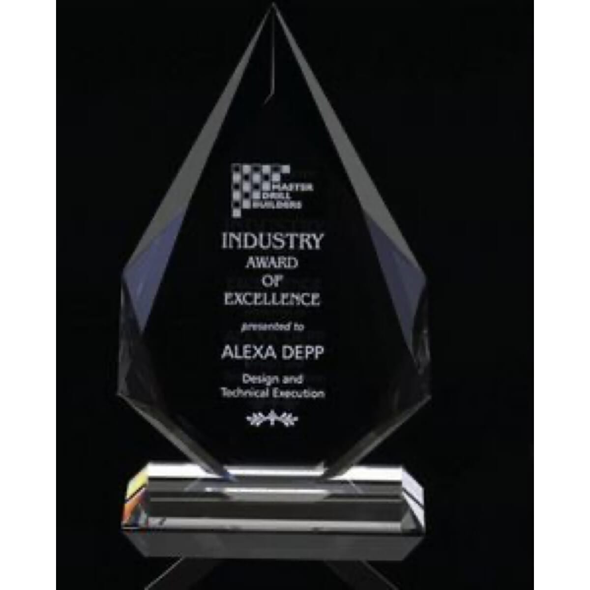 8" OptiMaxx Diamond Flame Award