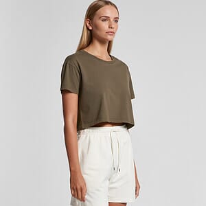 Wo's Faded Crop Tee | 4062F