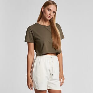 Wo's Faded Crop Tee | 4062F