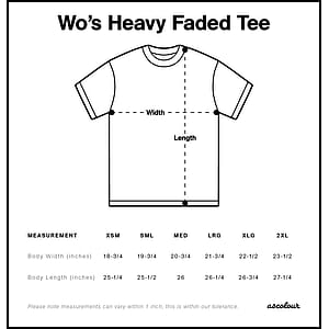 Wo's Heavy Faded Tee | 4082
