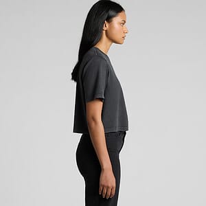 Wo's Stone Wash Heavy Crop | 4086
