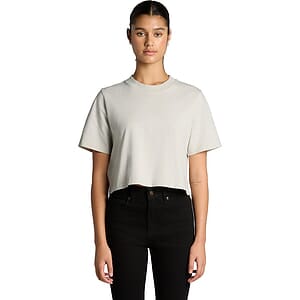Wo's Heavy Faded Crop Tee | 4089