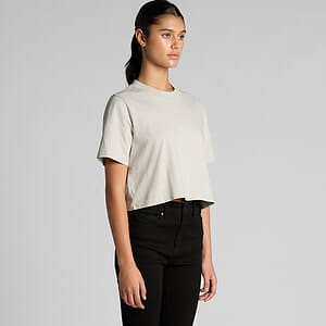Wo's Heavy Faded Crop Tee | 4089