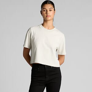 Wo's Heavy Faded Crop Tee | 4089